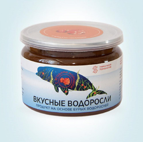 Специализированное питание с добавлением ягод Карелии. Вкусные водоросли с ягодами морошки (300 гр.)